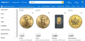 gold for sale at walmart